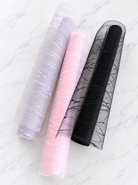 Elegant Branch Pattern Tulle Floral Wrapping Roll