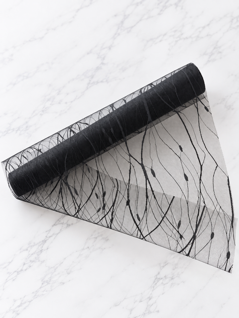 Elegant Branch Pattern Tulle Floral Wrapping Roll
