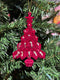 Premium 3D Red Velvet Christmas Tree Ornaments – Unique Handcrafted Holiday Decorations