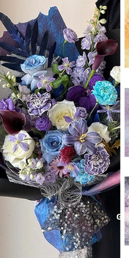 Ink Wash Floral Wrapping Paper