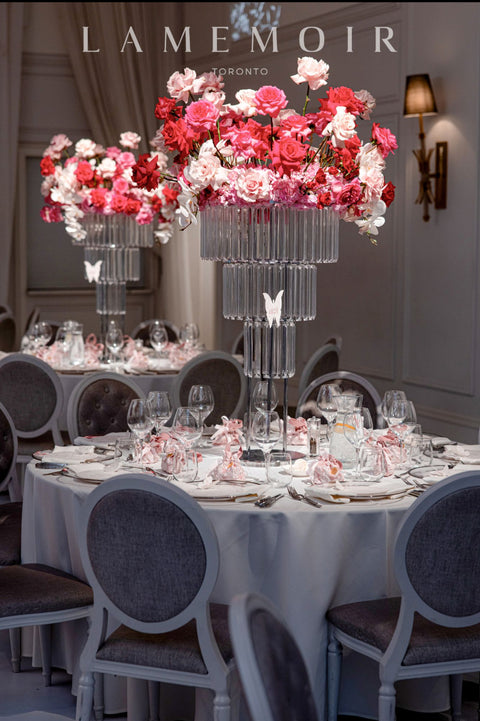 Elegant Floral Chandelier Stand