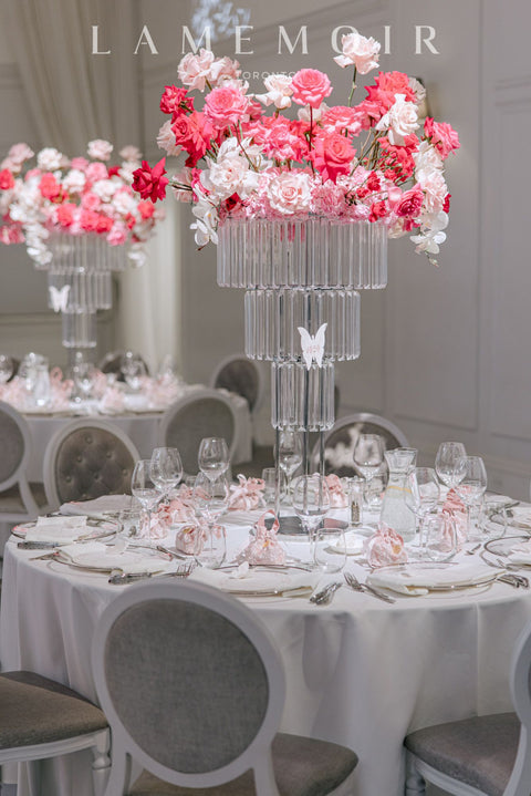 Elegant Floral Chandelier Stand