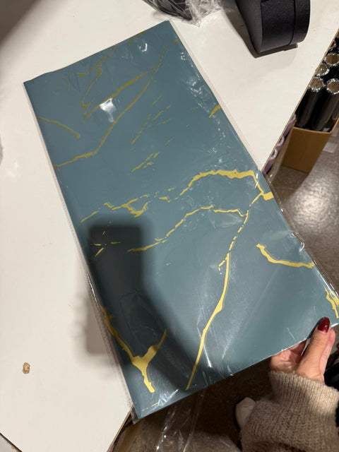 Matte finish Waterproof Marble wrapping paper(Transparent)