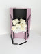 Luxury Tall Flower Box with Wings Pattern & Ribbon