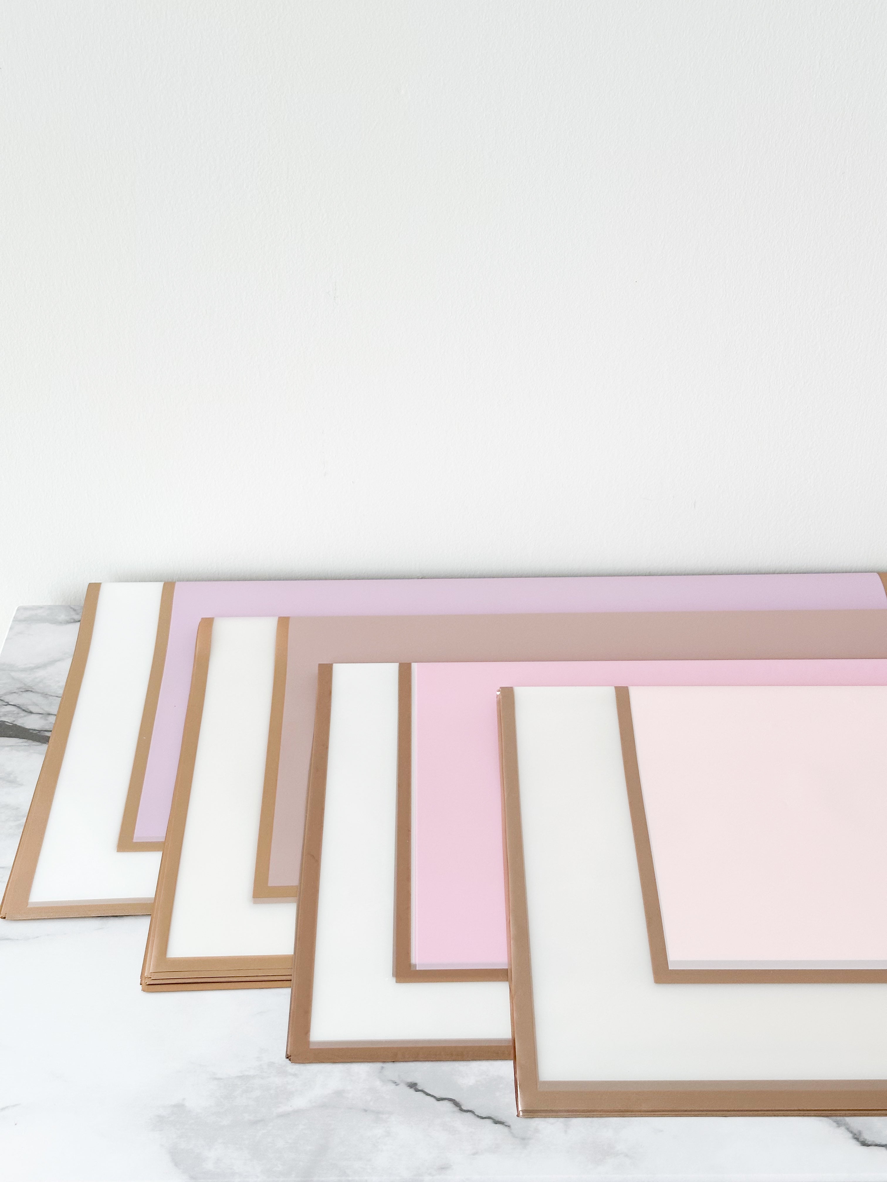Foggy Gold line Frame wrapping paper in different color– Fleur Wholesale