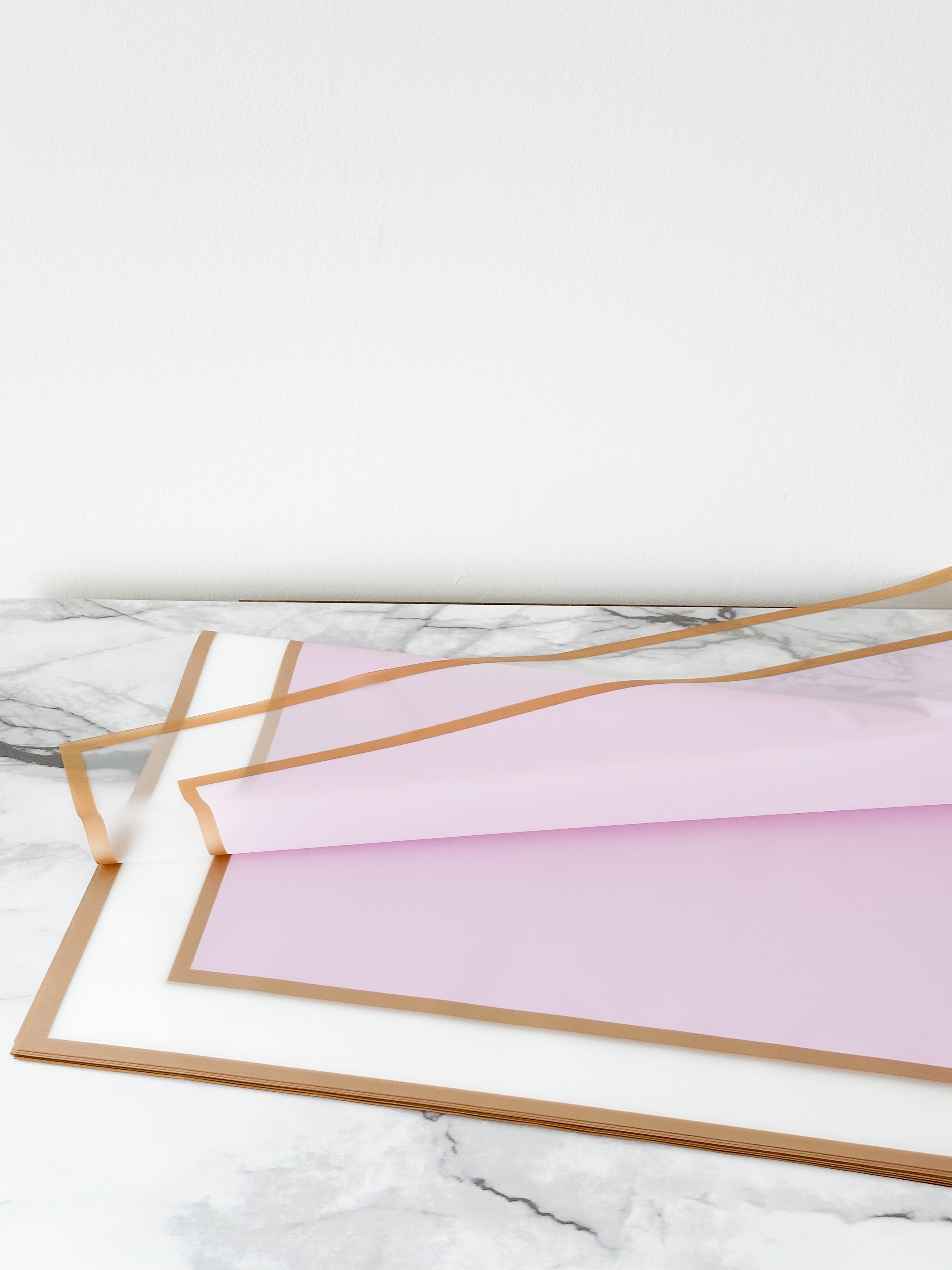 Foggy Gold line Frame wrapping paper in different color– Fleur Wholesale