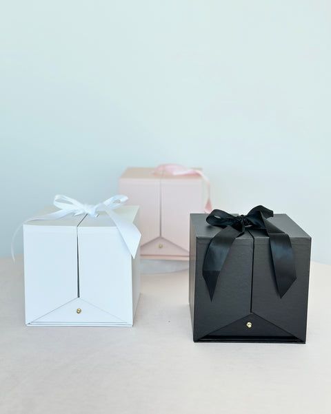 Luxury Square Gift Box with Drawer & Heart Cut-Out