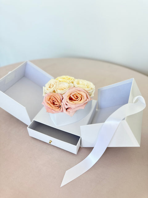 Luxury Square Gift Box with Drawer & Heart Cut-Out