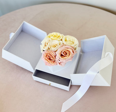 Luxury Square Gift Box with Drawer & Heart Cut-Out