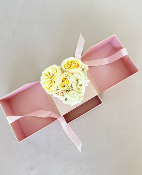 Luxury Square Gift Box with Drawer & Heart Cut-Out