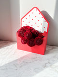 Polka Dot Envelope Shape Flower Box in Variety Color