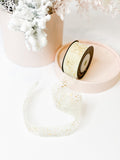 Chiffon ribbon with gold pattern Multiple Colors