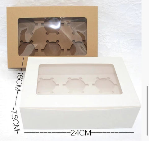 White Craft Paper Cup Cake Box In Variety Size