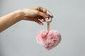 Real Fur Fluffy Heart Shape Keychains (Made by Real Fur)