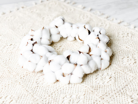 Organic natural white Cotton Garland