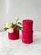Luxury Velvet Cylinder Flower Box With Lid in Variety Color