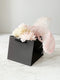Craft Paper flower/gift Bag with Strip Available in White & Black