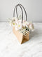 Craft Paper Flower Bag With Black Handle