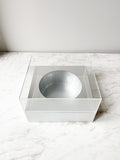 Luxury Acrylic Square Flower Box With Round Cut-Out