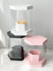 Hexagon Clear Flower / Gift Box With Colored Base And Lid