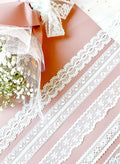Luxury Lace Ribbon in White Multiple Styles