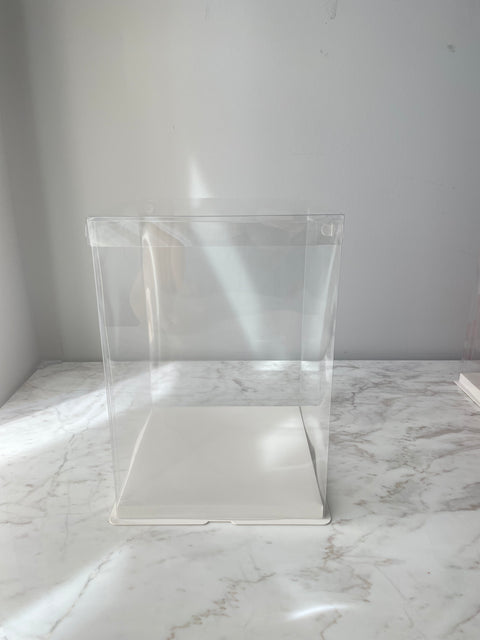 Cake Box with Clear Lid and White Base In variety size