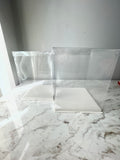 Cake Box with Clear Lid and White Base In variety size