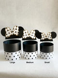 Polka Dot Mickey Mouse Flower/Gift Box in variety size and color