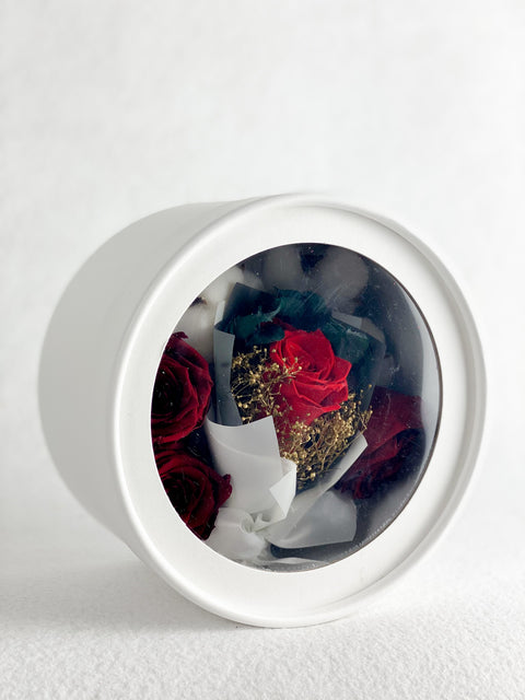 Round Flower Box With Clear Cover
