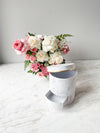 Marble Round Flower Box with Drawer