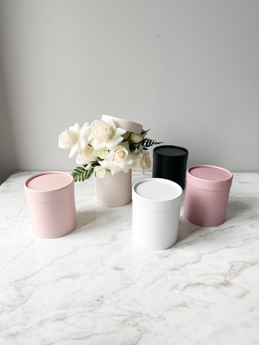 Cylinder Macaron Flower Box Seven Colors Available– Fleur Wholesale