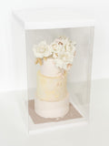 Clear Cake Box with Black Base And Lid on variety sizes