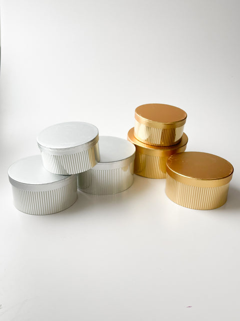 Round Planter Flower Box With Vertical Lines