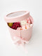 Round two-drawer Flower/Gift Box with Clear Lid