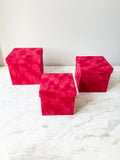 Luxury Velvet Square Flower Box With Lid in Variety Color