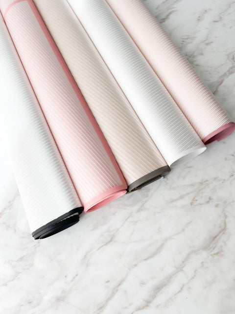 Colorful WATERPROOF TRANSPARENT Wrapping Paper WITH WHITE LINE