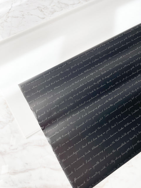 Waterproof Transparent Wrapping Paper With Letters