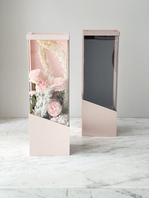 Luxury Acrylic Flower Box with Rectangle Base