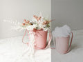 Luxury Leather Flower Basket
